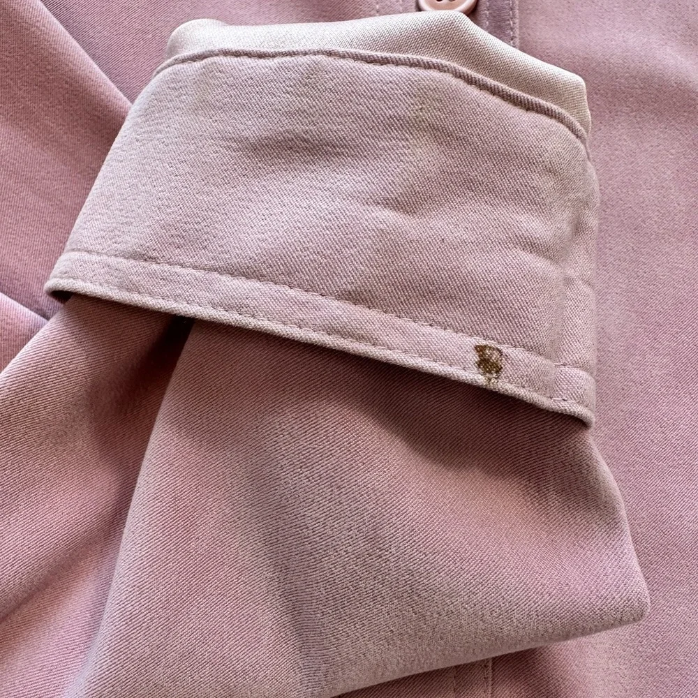 Vintage Croft & Barrow Mauve Pink Button Up Shacket Top - Picture 11 of 11